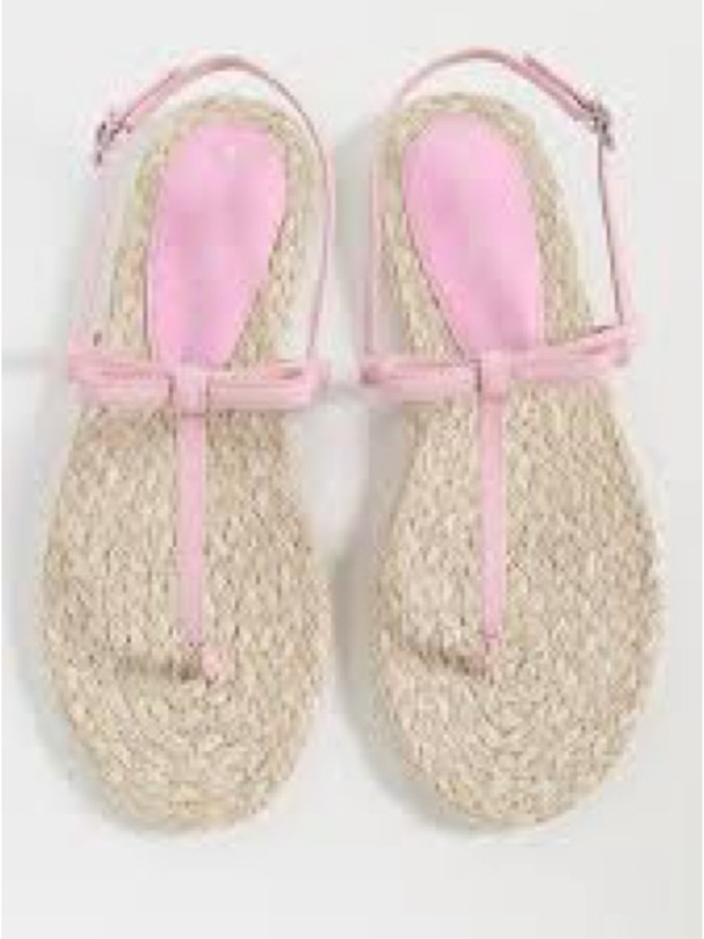 Stuart Whitman Women’s Pink Espadrille T-Strap Sandals